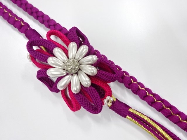 JAPANESE KIMONO / FOR FURISODE HAND-TIED OBIJIME